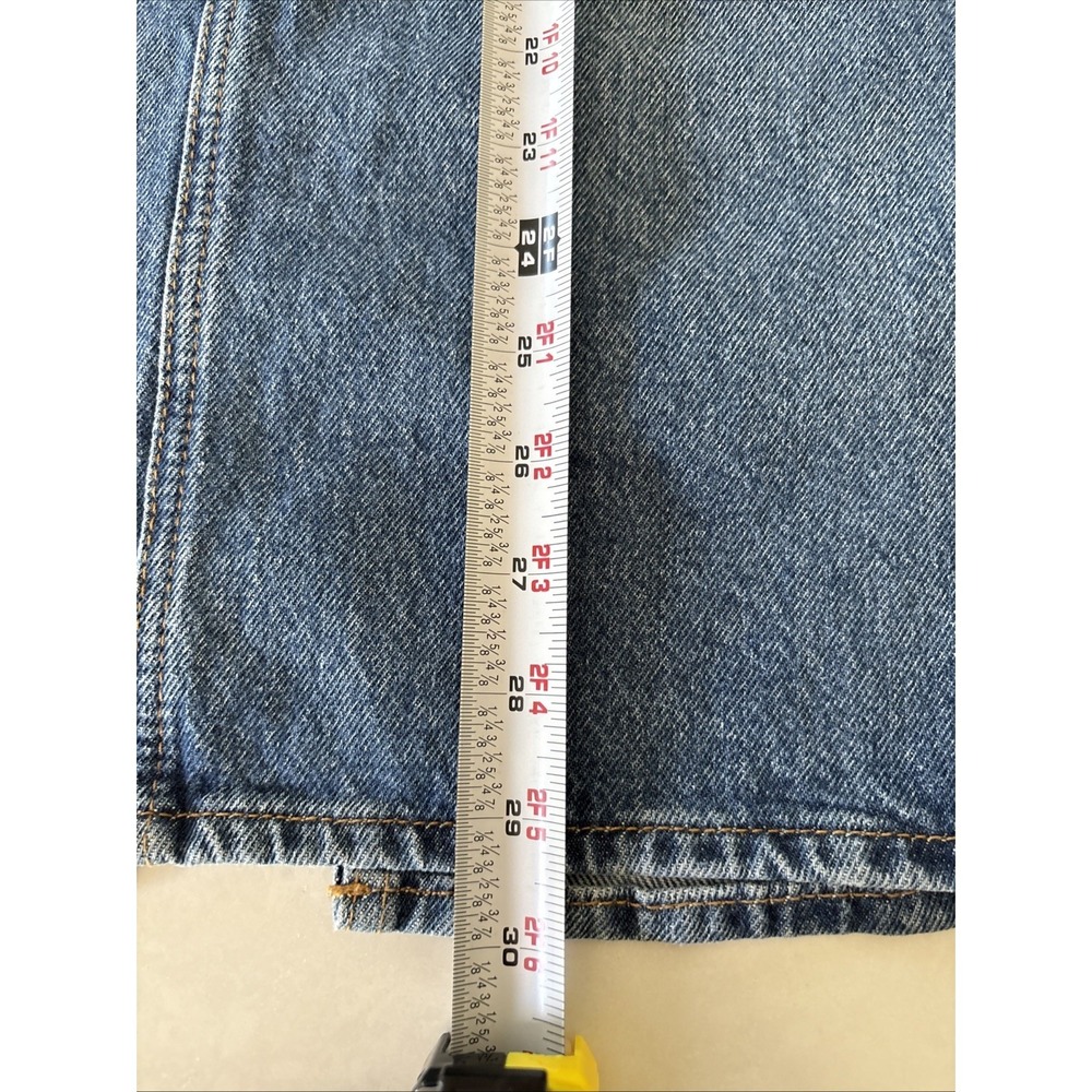 Levi's Women's 27 Jean High-Rise Back Slit Skirt Medium Wash Denim Straight New - Picture 6 of 6